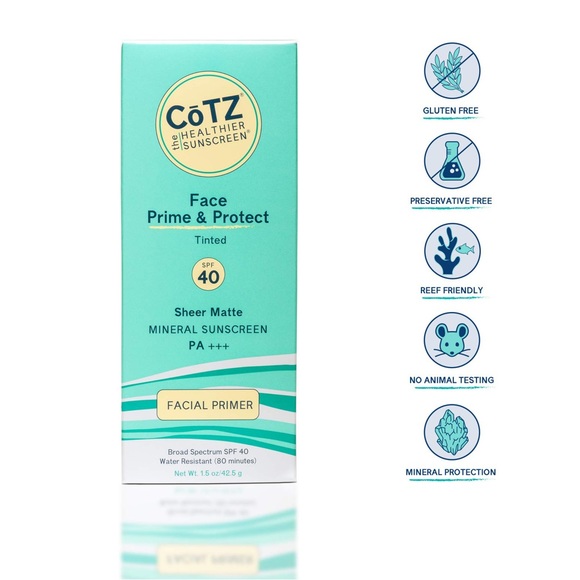 🪞 NEW COTZ Face Prime & Protect Non-Tinted Mineral Sunscreen/ Facial Prmer - Picture 3 of 4